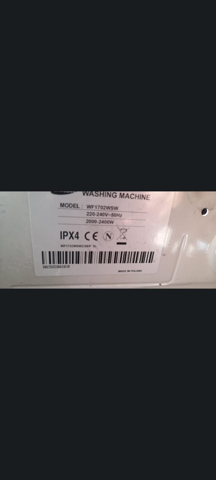Máquina de lavar Samsung para peças