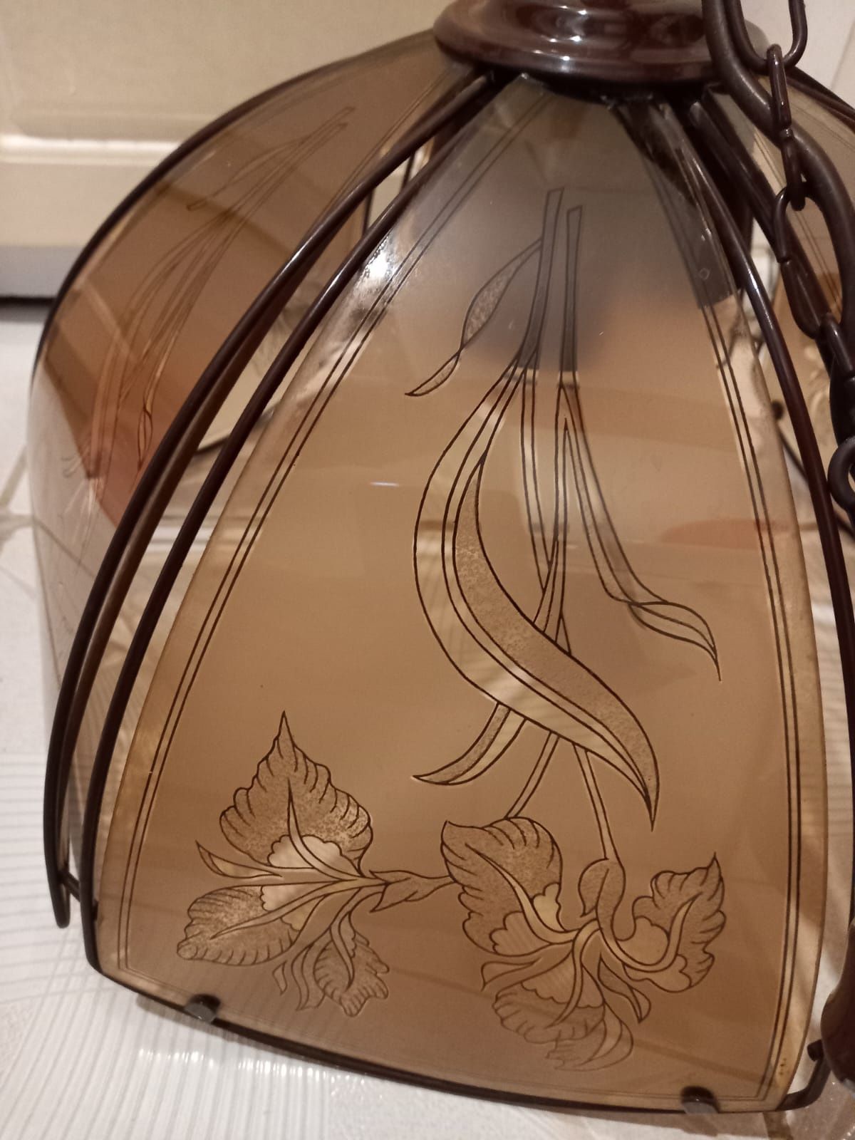 Duża lampa sufitowa retro