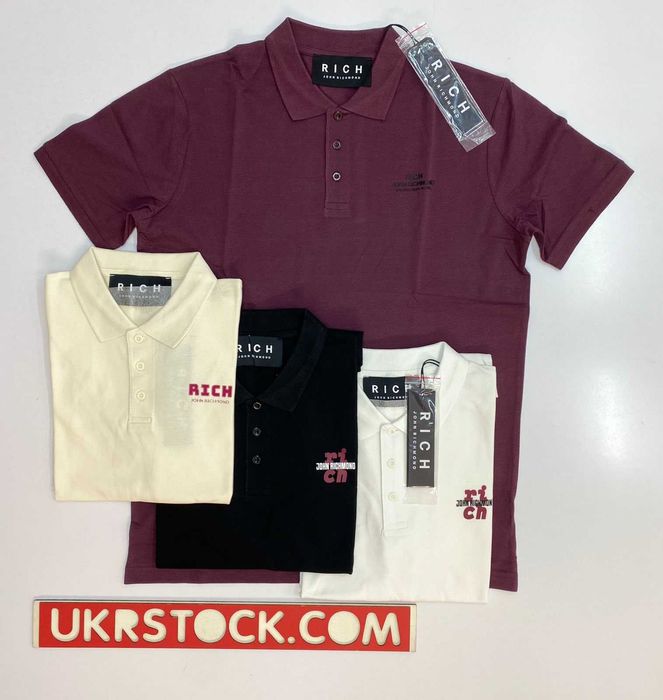 Чоловічі футболки поло Richmond оптом, сток оптом поло мужские