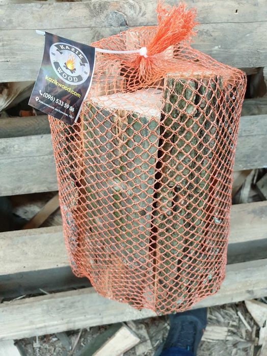 Дрова колоті твердих порід, дрова в ящиках, дрова в сітках
