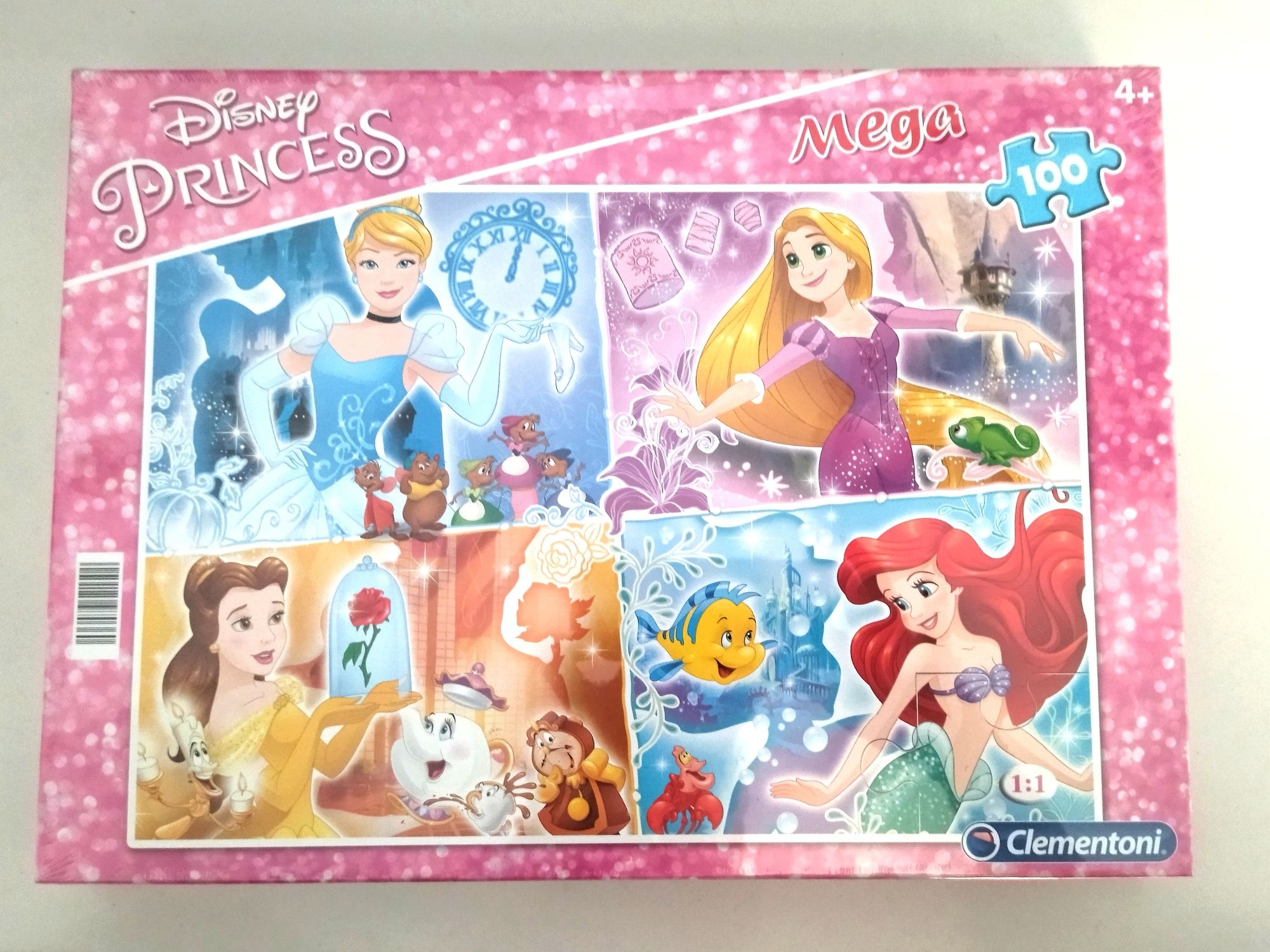 Puzzle novo, ainda embalado, para +4anos, 100 peças