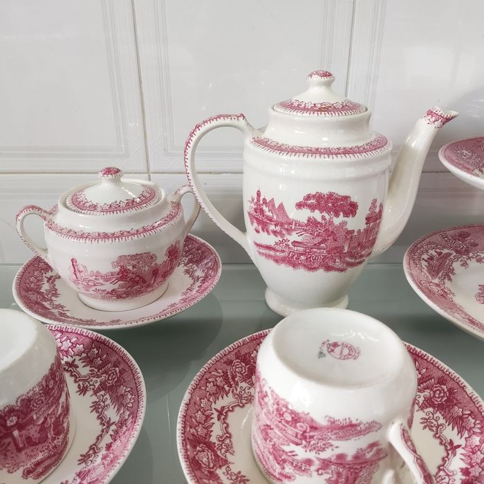 Conjunto de 38 peças serviço de Chá e Café antigo - Sacavém