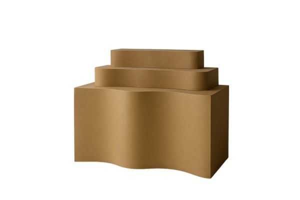 Loventi Ekspozytor 3-elementowy z falistym frontem MDF Dekoracja 3w1