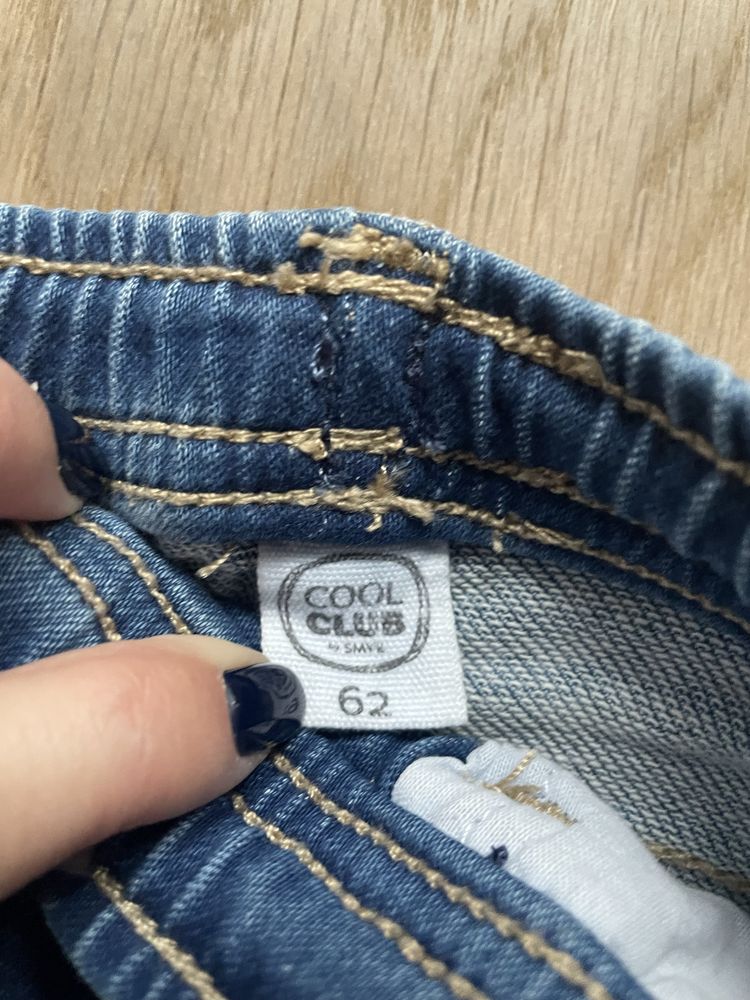 Jeansy spodnie 62 cm cool club nieużywane