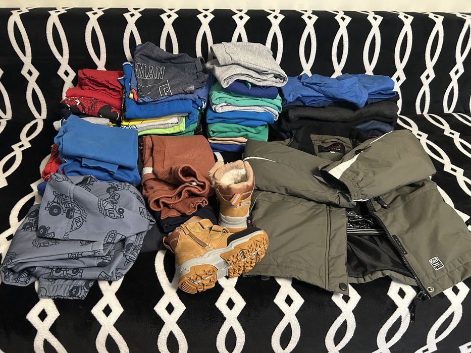 Uzywane ciuchy w rozmiarze 122 i buty 27 ocieplane