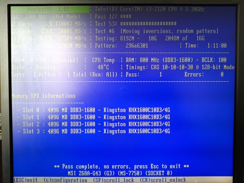 Оперативная память HyperX Fury ddr3 4gb 1600mhz 4шт комплект