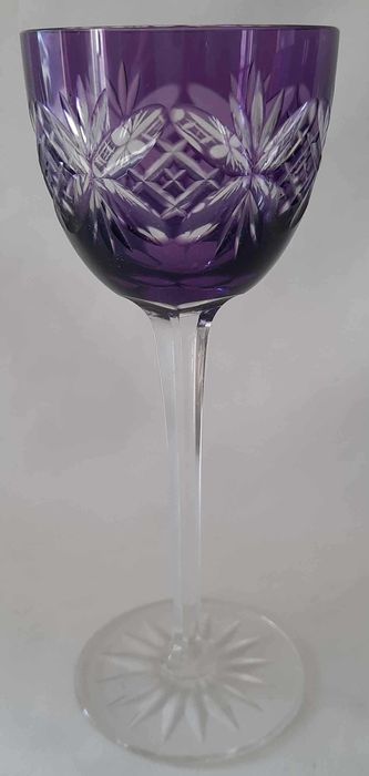 Huta Józefina Szklarska Poręba Fioletowy Kielich do Wina ok 1920