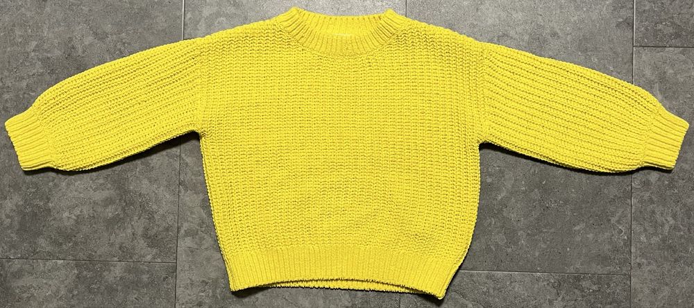 Żółty sweter sweterek H&M rozmiar 98/104
