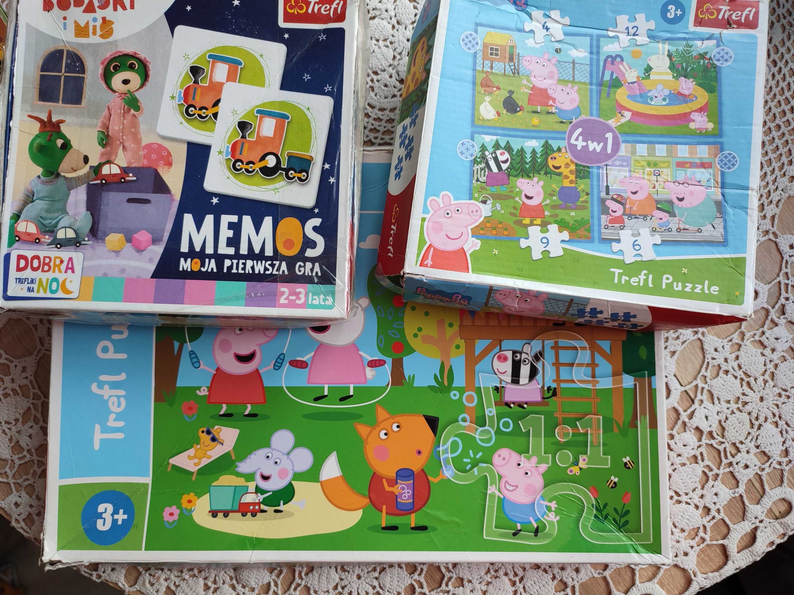 Puzzle, gra, Peppa, memory