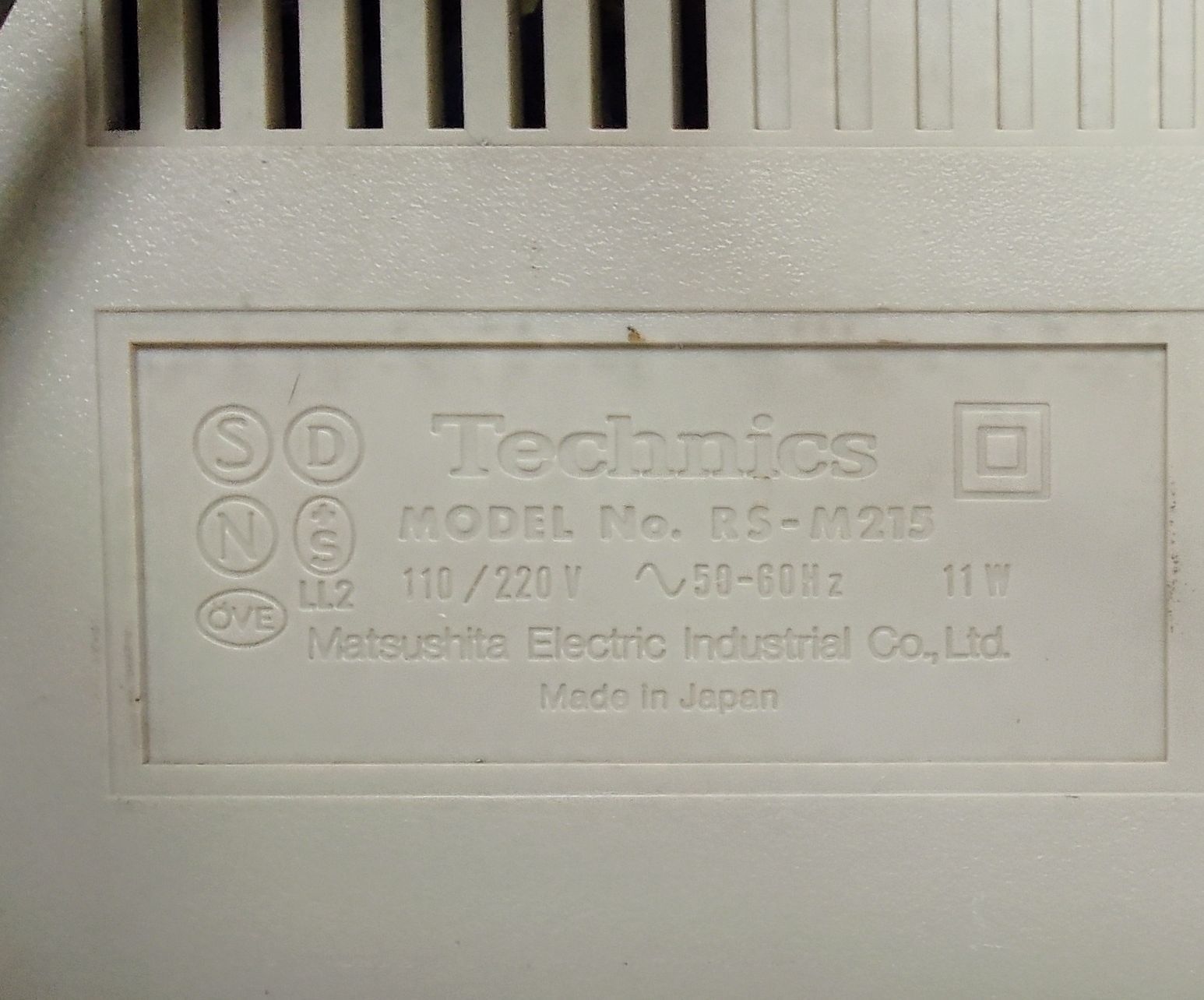 Gravador de cassetes Technics M215
