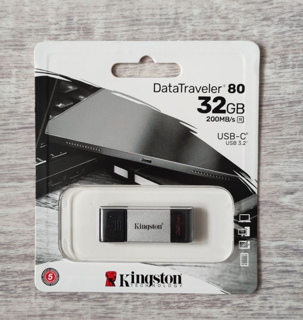 Флеш-диск Type C Kingston DataTraveler 80 200R 32GB