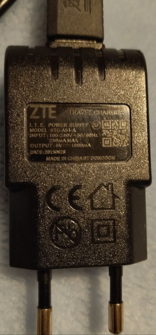 Carregador ZTE, de um Blackberry
