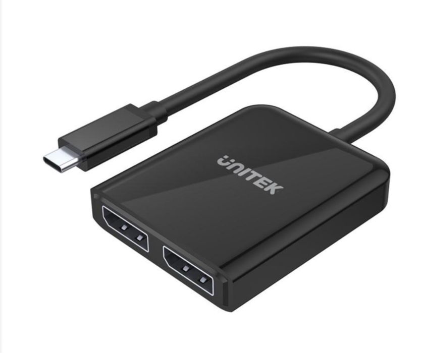 Usb-c na 2 dual Displayporty adapter windows. Firmy Unitek