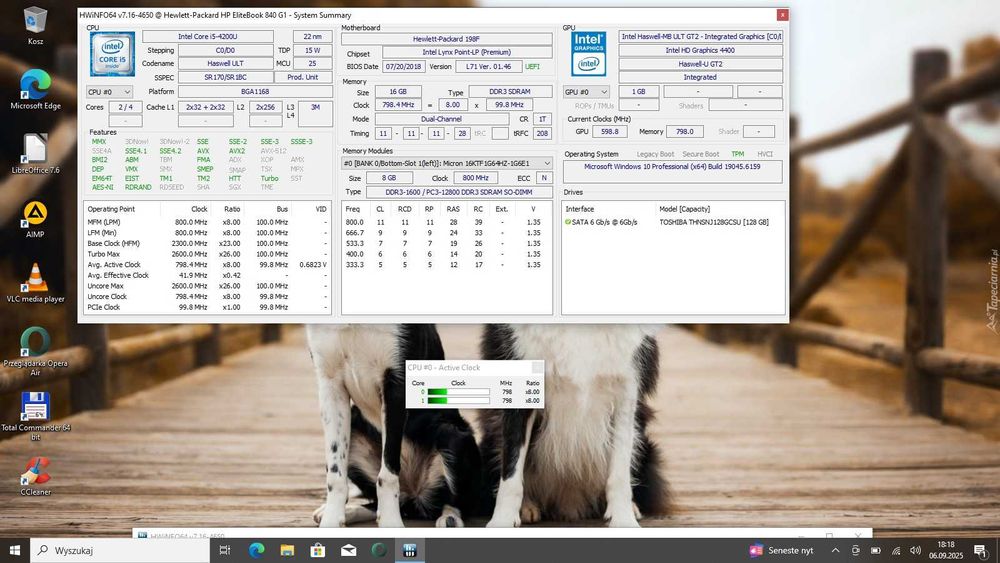 Idealny HP EliteBook 840 i5-4th/16GbDDR/128SSD/IntelHD/BateriaOK/Dotyk