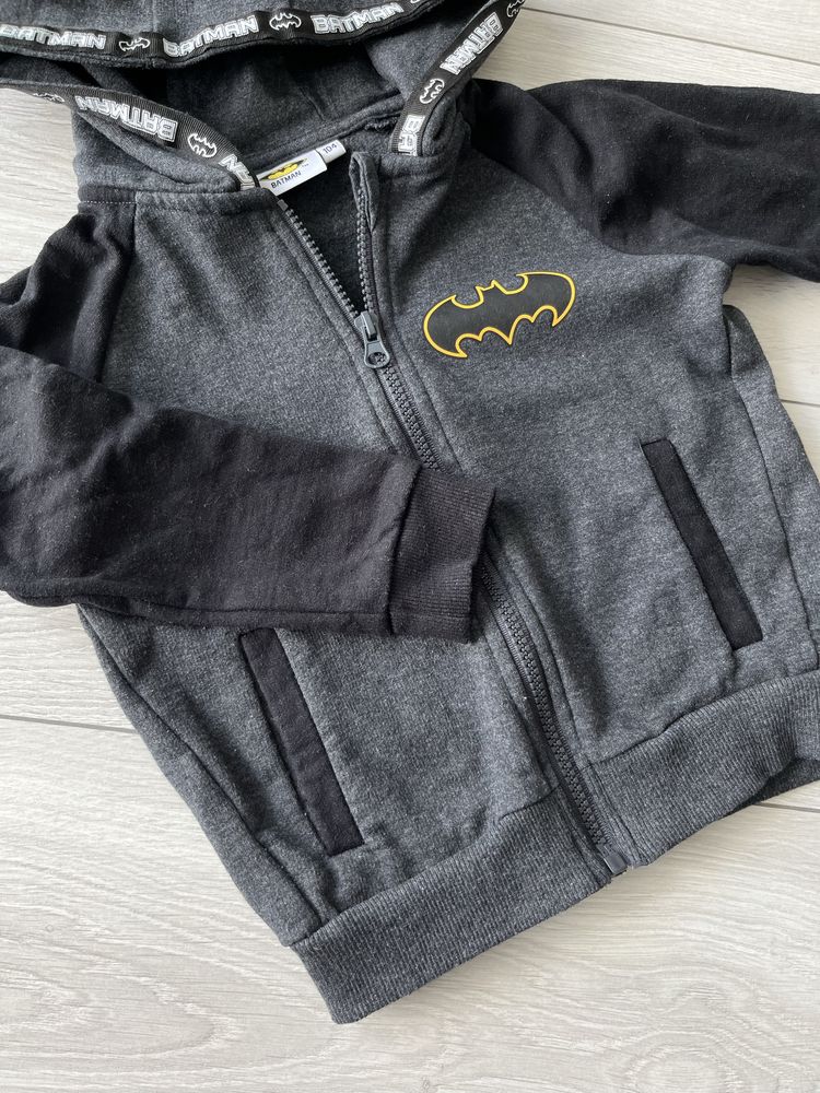 Pepco bluza dziecięca 104 z kapturem rozpinana Batman dla chłopca h&m