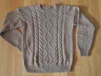 vintage babciny sweter robiony na drutach