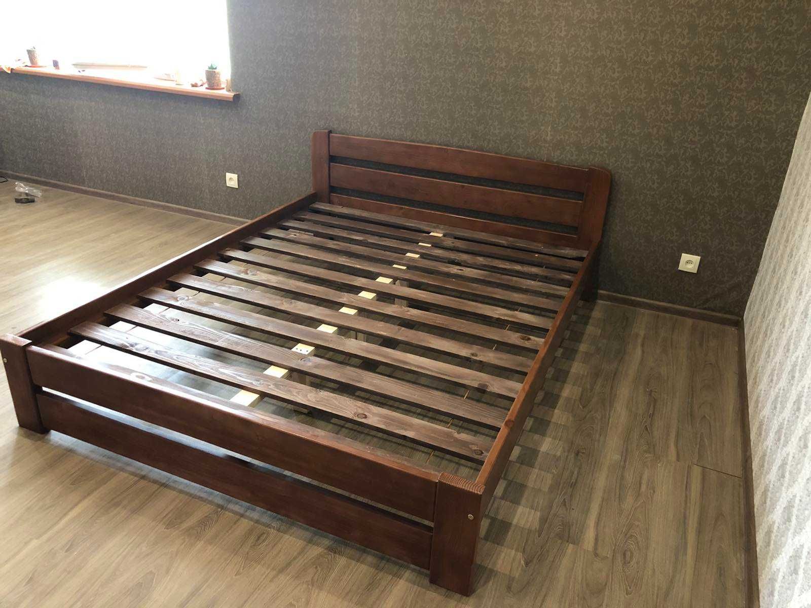 Подростковая деревянная кровать натуральная размером 120 - 190