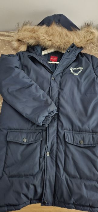 Kurtka zimowa granatowa z kapturem