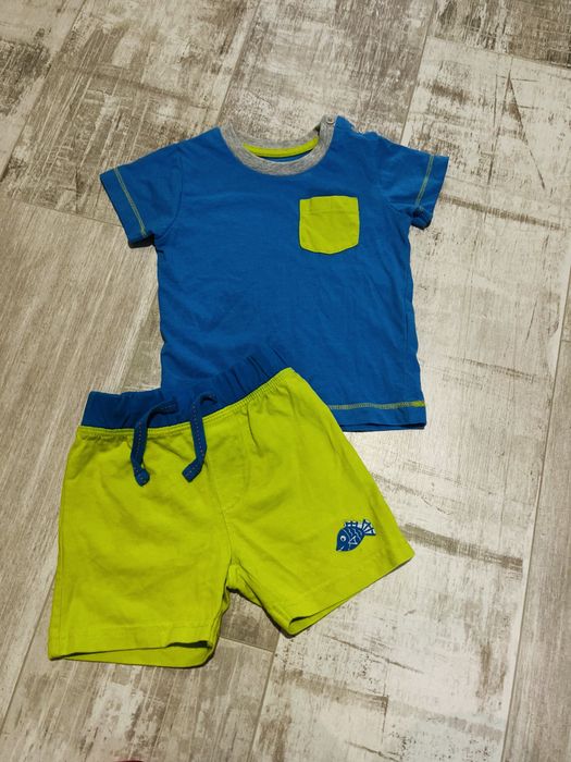 Костюм на хлопчика бавовняний на літо 6 9 місяців комплект