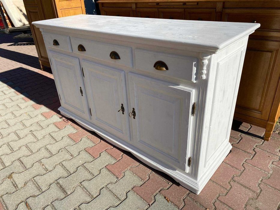 Komoda drewniana sosnowa biała prowansalska Shabby Chic FV DOWÓZ