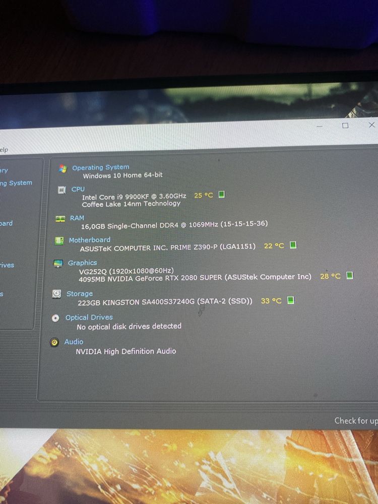 Komputer rtx 2080s i9900kf
