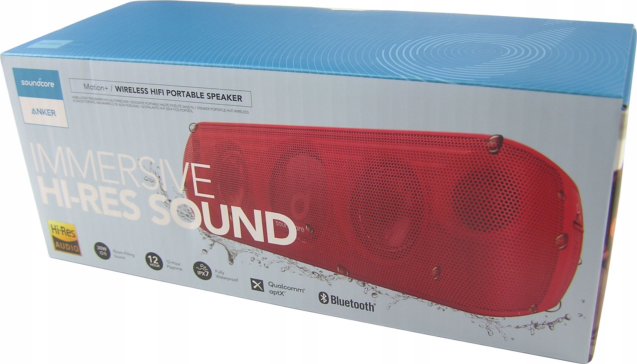 Głośnik przenośny Anker Soundcore Motion+ 30W czerwony