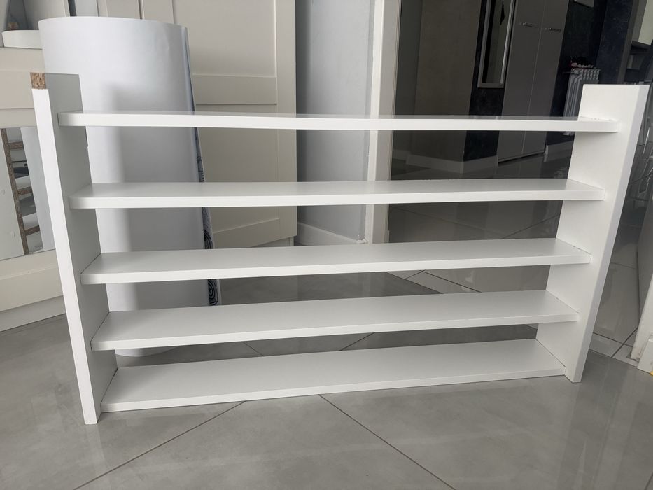 Regał półka wisząca stojąca biała