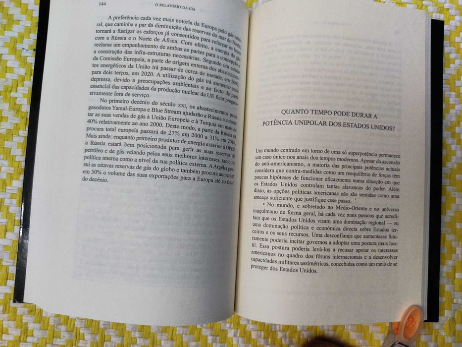 O RELATÓRIO DA CIA
Como Será o Mundo em 2020?