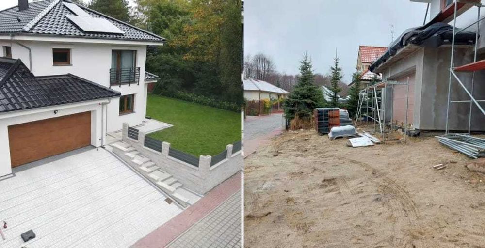 Brukarstwo, tarasy, parkingi, ogrodzenia, trawniki, nawodnienia