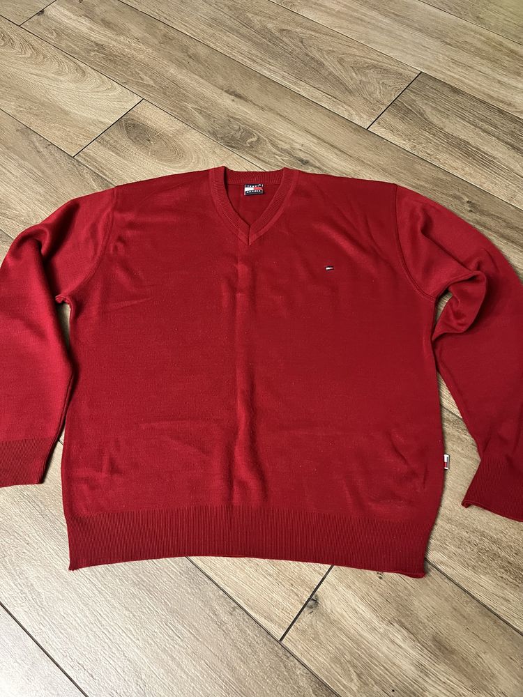 Sweter Tommy Hilfinger XL  czerwony