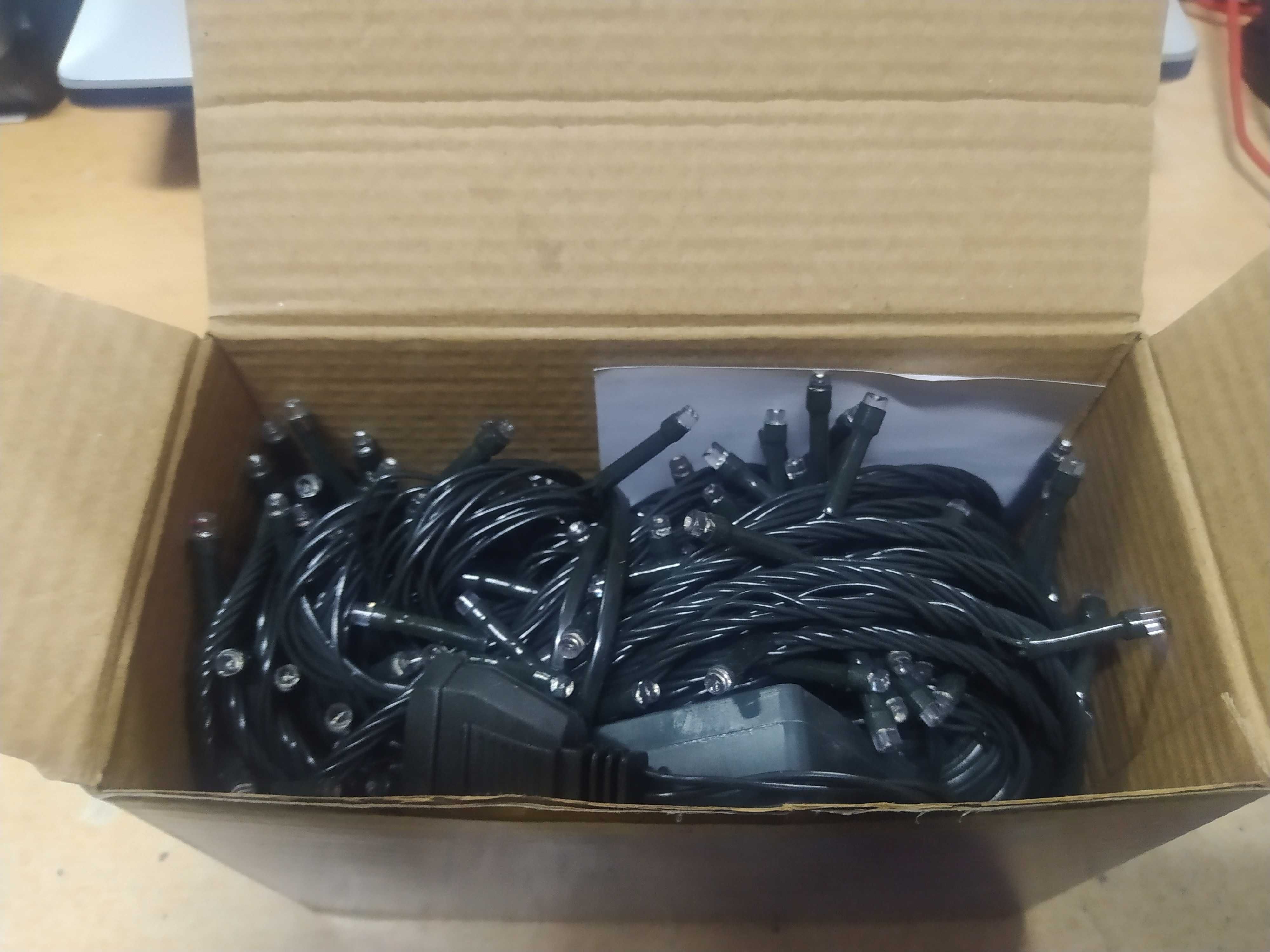 Lampki choinkowe 200 led mulitkolor zielony kabel porządne jakościowo