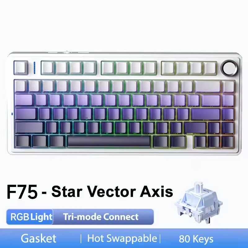 ‼️ NEW ‼️ БАГАТО КОЛЬОРІВ Механічна клавіатура AULA F75 4000 mAh RGB