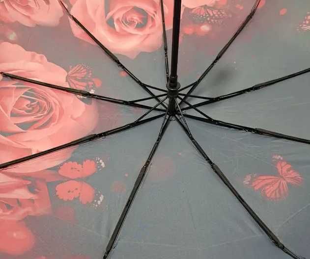 Женский зонт автомат с розой