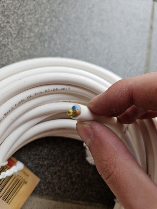 Przewód H05VV-F 3x1,5mm² 20m – nowy