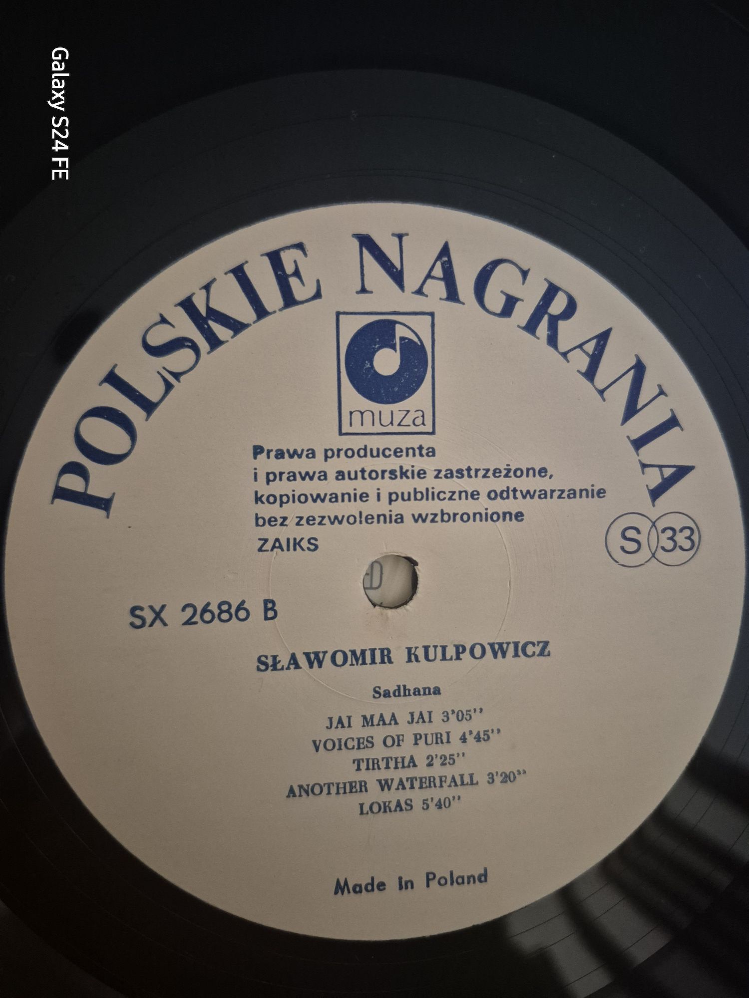 Płyta winylowa/Sławomir Kulpowicz-Sadhana/1989r.