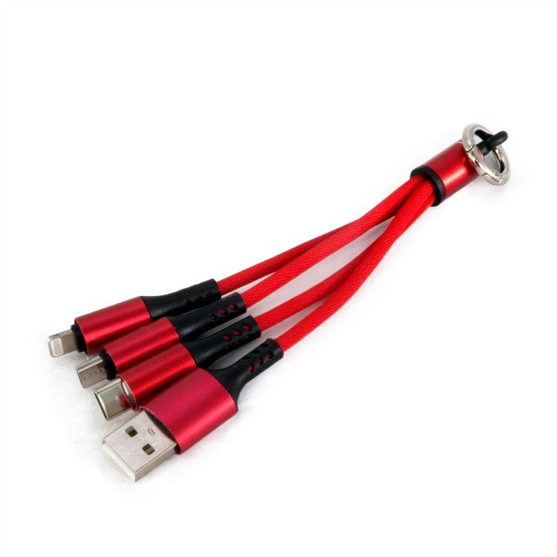 Адаптер USB - Type - C - Lightning - Micro USB (0.12m)