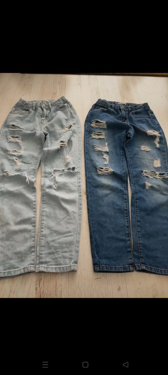 Spodnie dżinsowe z rozdarciami, denim, 2 szt, r.140, Reserved