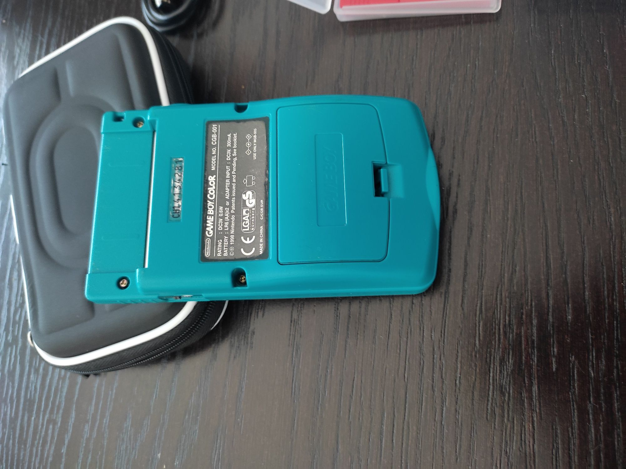 Pack Gameboy color azul com 7 jogos Pokémon cabo link e bolsa