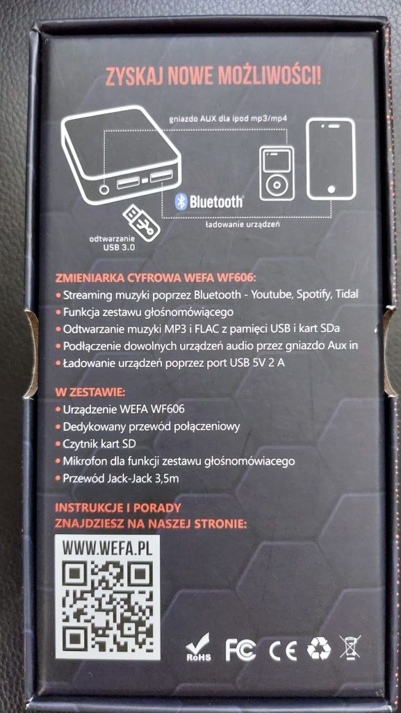 Nadajnik bluetooth do auta Wefa