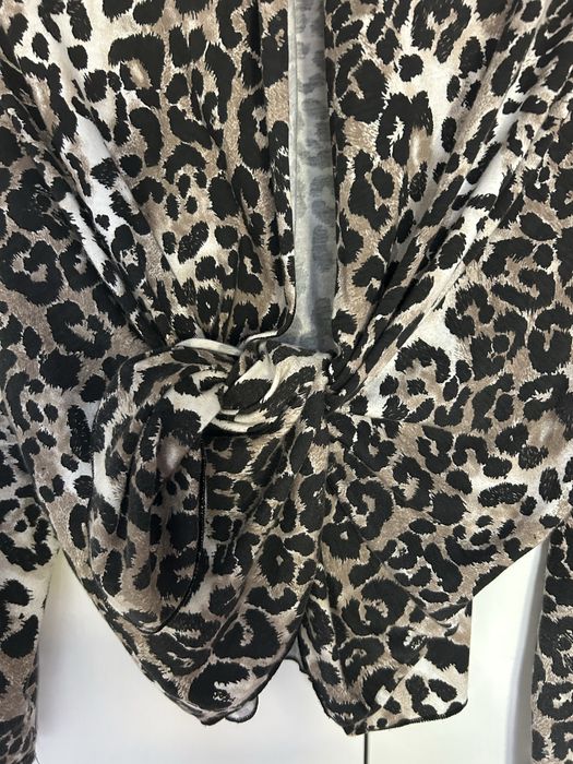 Oryginalne wdzianko bolerko zwierzęcy print Papaya