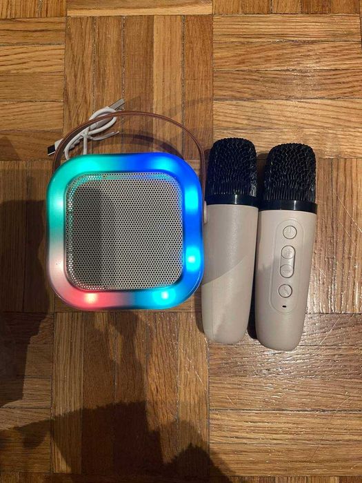 Mini Zestaw Do Karaoke 2szt Mikrofony + GŁOŚNIK DLA DZIECI A4