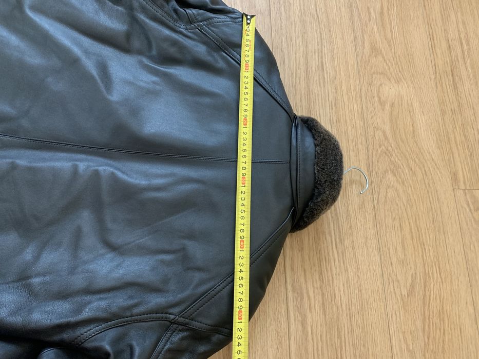 Чоловіча шкіряна зимова куртка