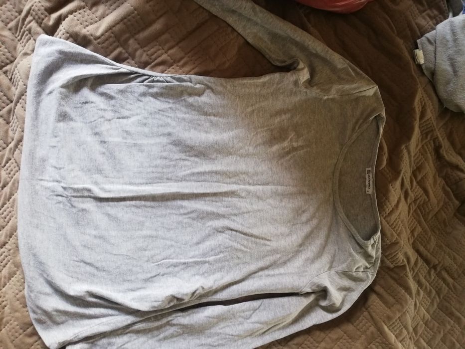 Bluzka szara ciążowa długi rękaw 36