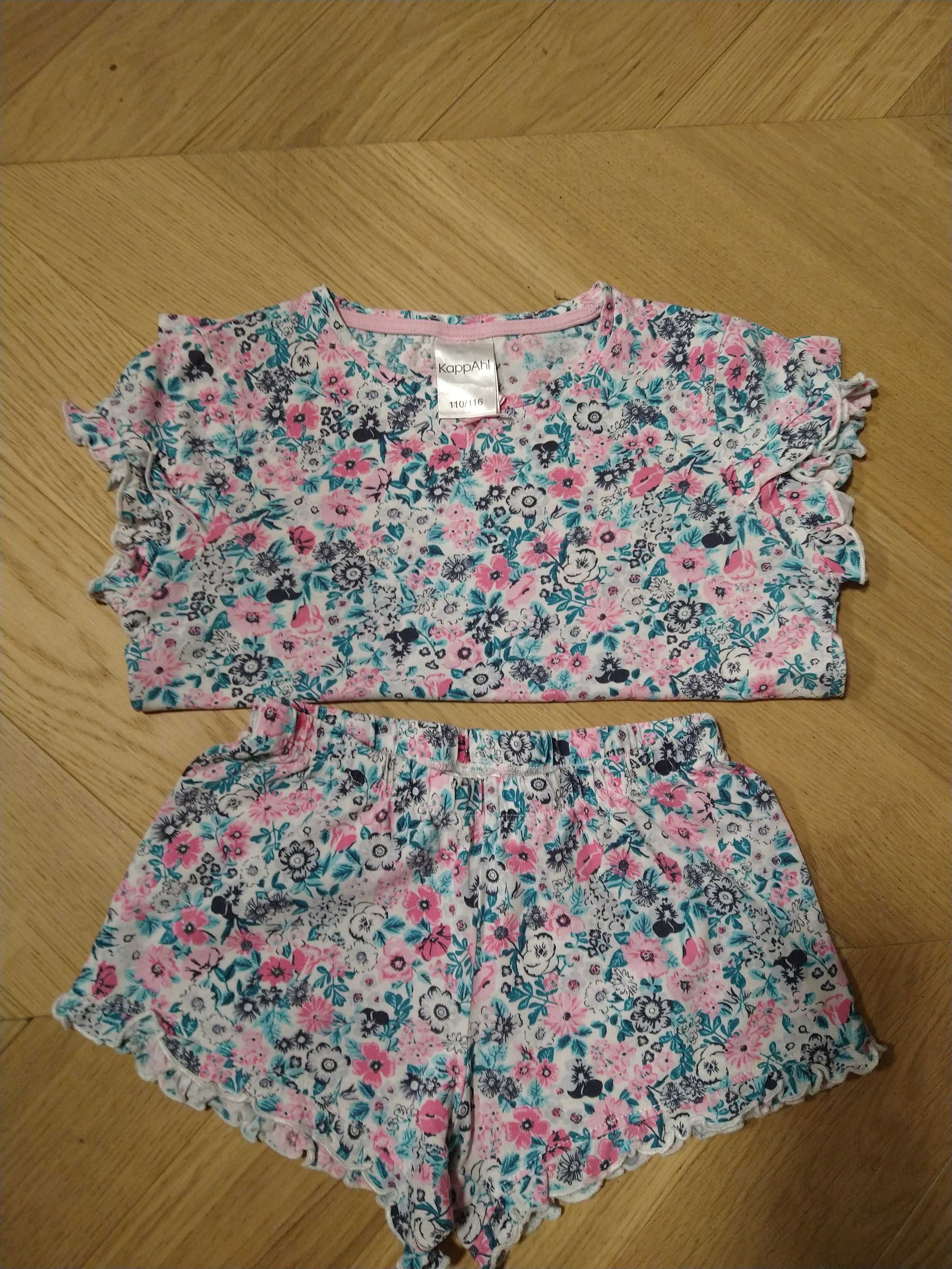KappAhl 110/116 krótka piżama dziewczęca