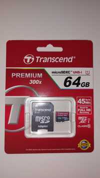 Карта памяти 64Gb Transcend microSDXC UHS-I