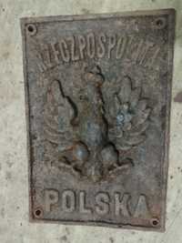 tablica płyta znak graniczny II Rzeczpospolita Polska
