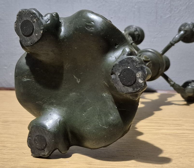 Piękny masywny świecznik pięcioramienny