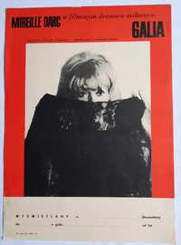 Plakat filmowy Galia Mireille Darc 1966 Oryginalny Vintage Prl