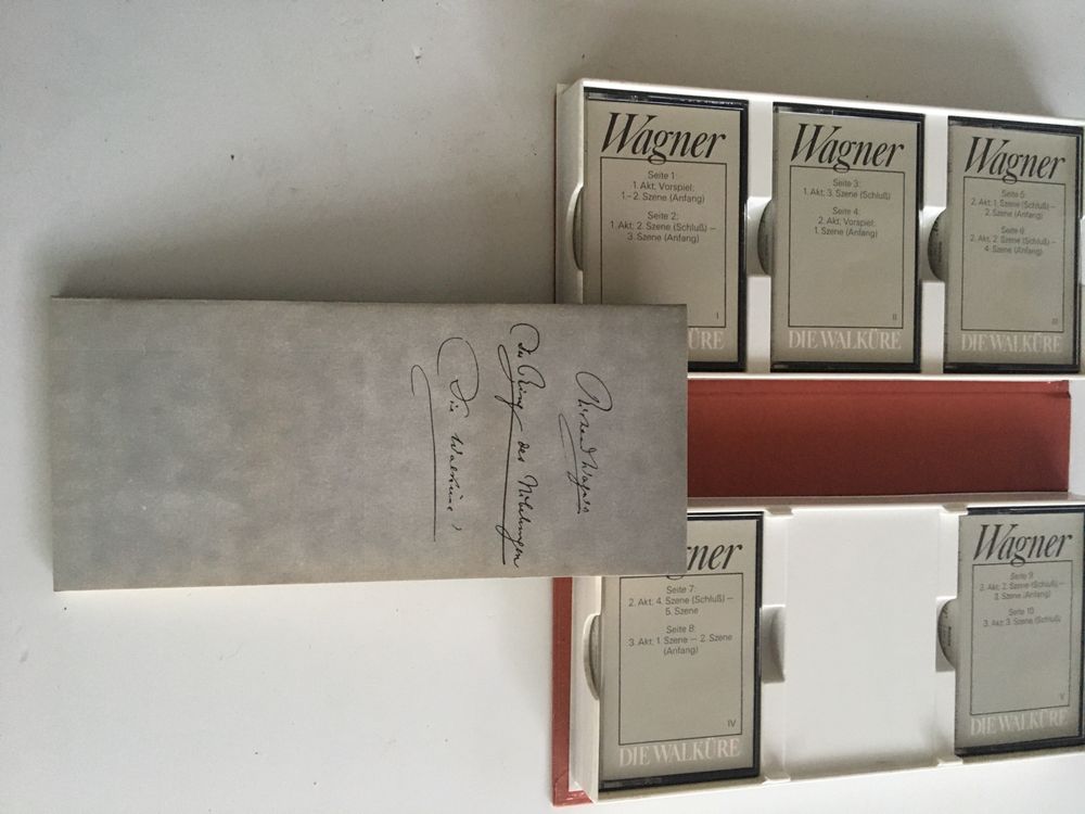Kolekcjonerski zestaw kaset WAGNER DIE WALKURE + książka - 1981 r.