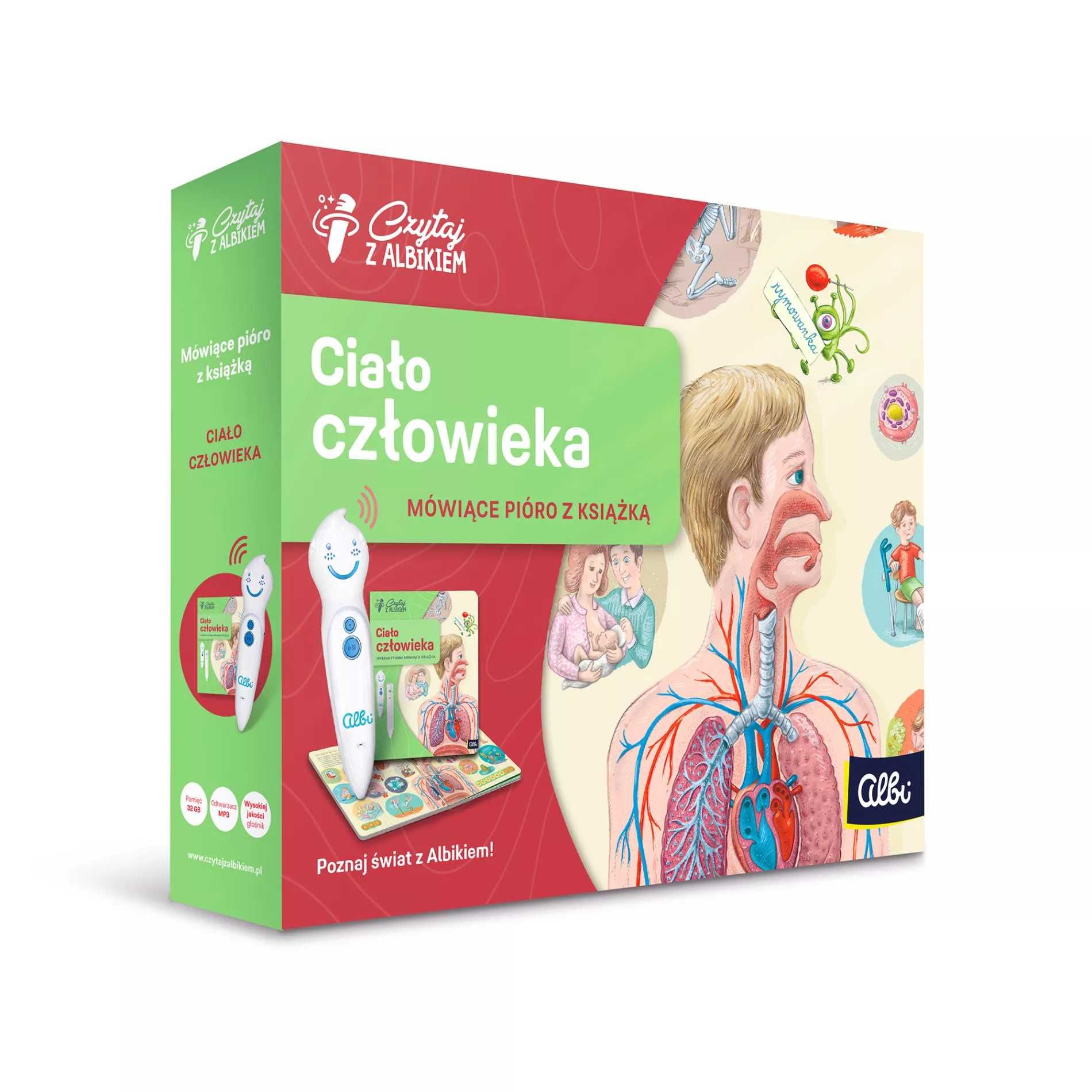 Albik Ciało Człowieka 5+ Interaktywny Zestaw z Mówiącym Piórem NOWOŚĆ